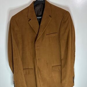 Men's Brown Cowhide Stye Andrew Fezza Sport Coat Blazer Jacket sz 44L